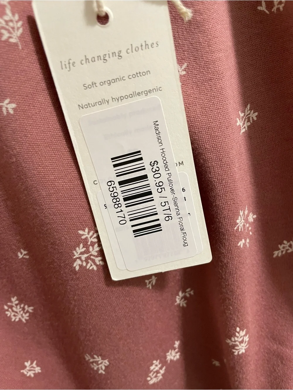 Colored Organics Dusty Rose Hoodie